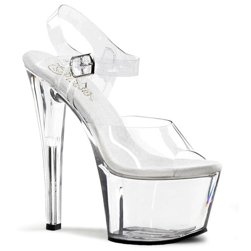 Pleaser SKY-308 Platform Sandal (Clear/Clear)