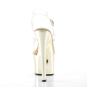 Pleaser SKY-308 Platform Sandal (Clear/Gold Chrome)