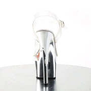 Pleaser SKY-308 Platform Sandal (Clear/Silver Chrome)