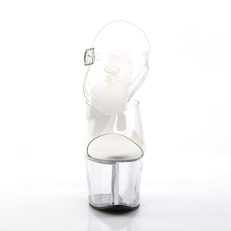 Pleaser SKY-308VL Platform Sandal (Clear/Clear)