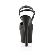 Pleaser SKY-309 Platform Sandal (Black Faux Leather/Black Matte)