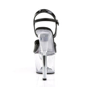 Pleaser SKY-309 Platform Sandal (Black Patent/Clear)