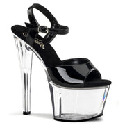 Pleaser SKY-309 Platform Sandal (Black Patent/Clear)