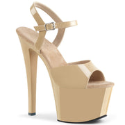 Pleaser SKY-309 Platform Sandal (Cream Patent/Cream)
