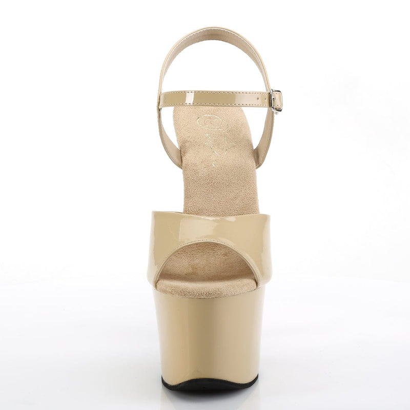 Pleaser SKY-309 Platform Sandal (Cream Patent/Cream)