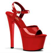 Pleaser SKY-309 Platform Sandal (Red Patent/Red)
