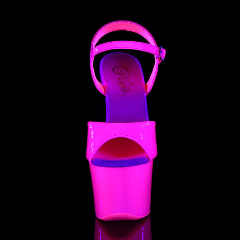 Pleaser SKY-309UV Platform Sandal (Neon Hot Pink/Hot Pink)