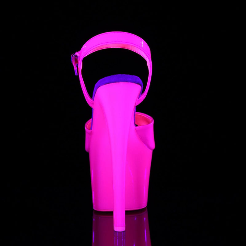 Pleaser SKY-309UV Platform Sandal (Neon Hot Pink/Hot Pink)