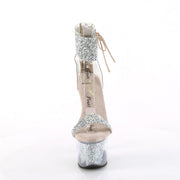 Pleaser SKY-327RSI Platform Sandal (Silver Multi Rhinestone-Nude/Silver Rhinestone)