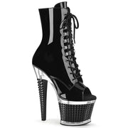 Pleaser SPECTATOR-1021 Platform Ankle Boot (Black Patent/Clear-Black)
