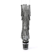 Pleaser SPECTATOR-2017RSF Platform Knee High Boot (Clear-Black/Clear-Black)