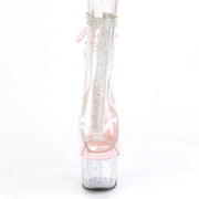 Pleaser STARDUST-1018C-2RS Platform Ankle Boot (Clear-Baby Pink/Clear)