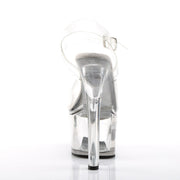 Pleaser TIPJAR-708-5 Platform Sandal (Clear/Clear)