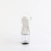Pleaser UNICORN-708TGRS Platform Sandal (Clear/Clear)