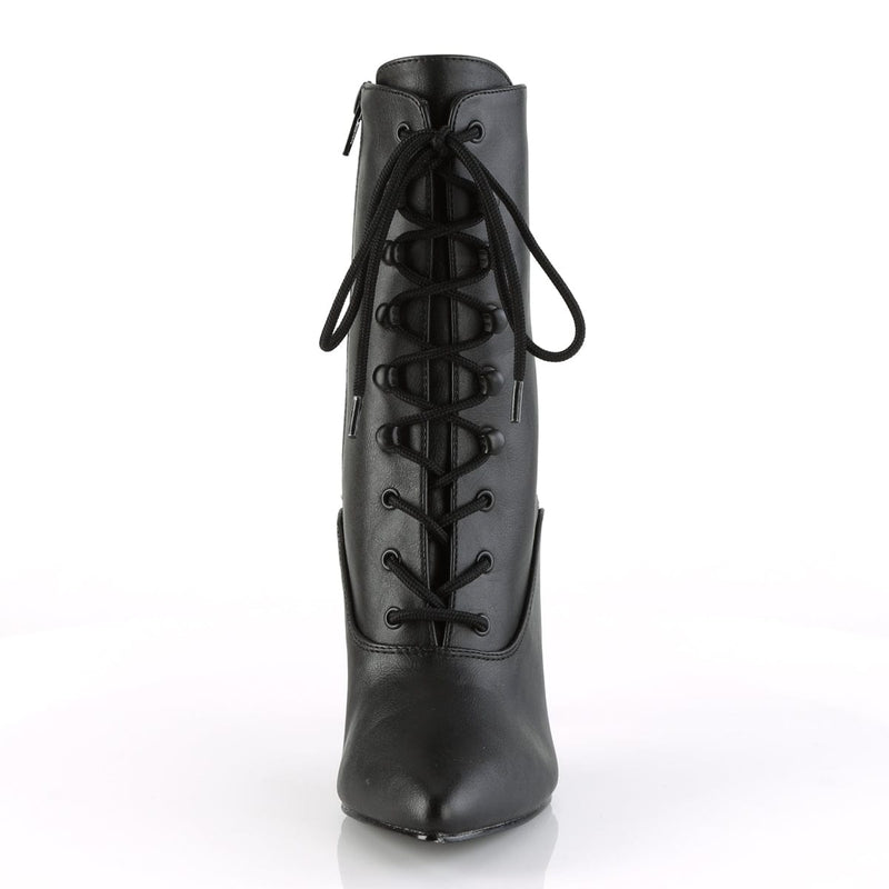 Pleaser VANITY-1020 Ankle Boot (Black Faux Leather)