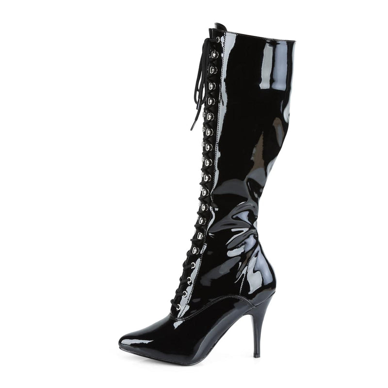 Pleaser VANITY-2020 Knee High Boot (Black Patent)