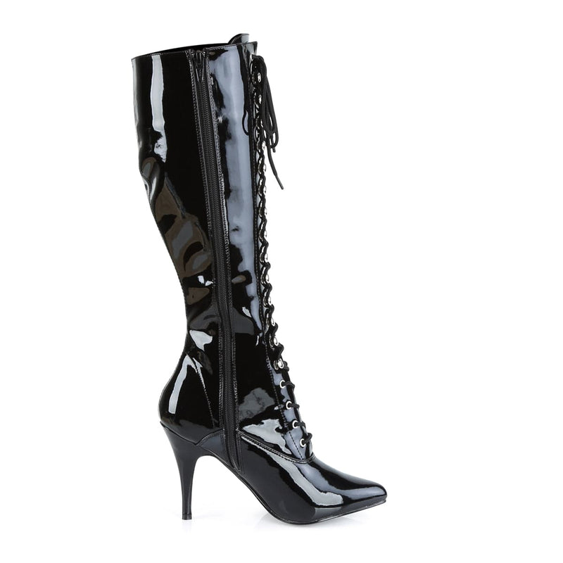 Pleaser VANITY-2020 Knee High Boot (Black Patent)