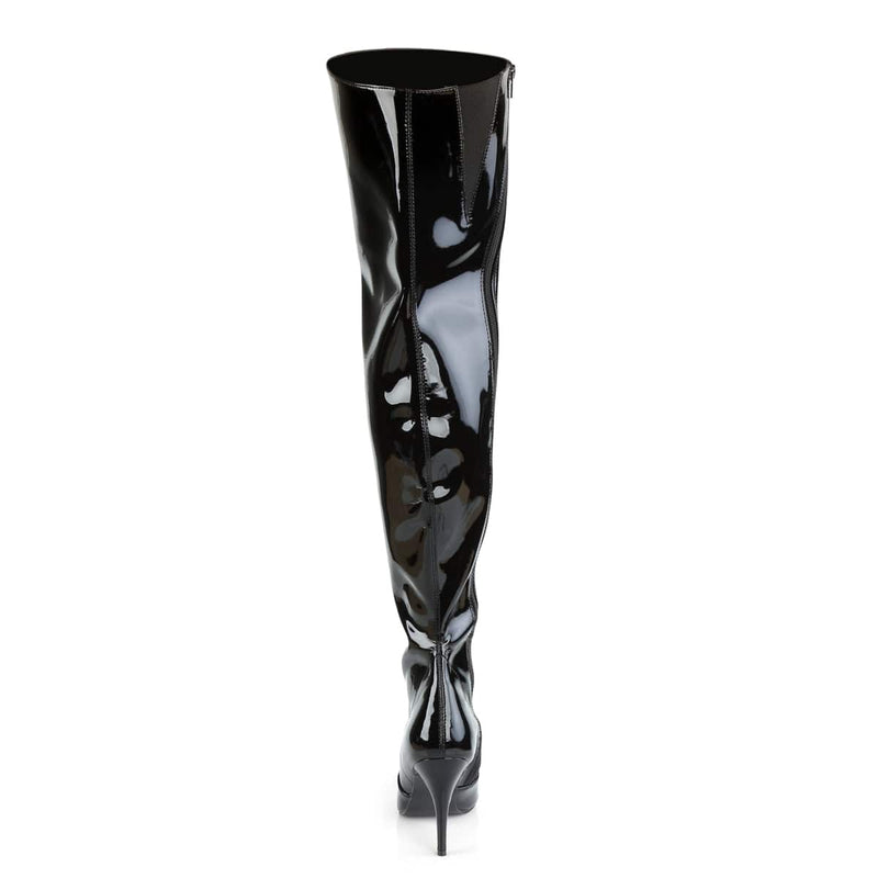 Pleaser VANITY-3010 Thigh High Boot (Black Patent)