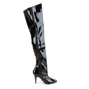 Pleaser VANITY-3010 Thigh High Boot (Black Patent)