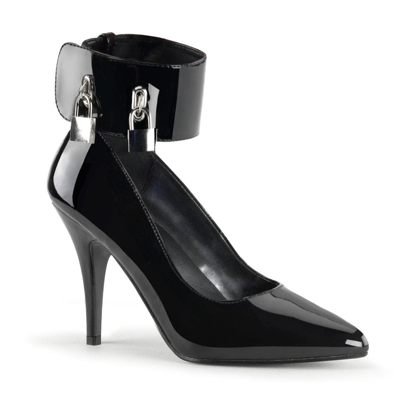 Pleaser VANITY-434 Pump (Black Patent)