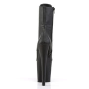 Pleaser XTREME-1020 Platform Ankle Boot (Black Faux Leather/Black Matte)