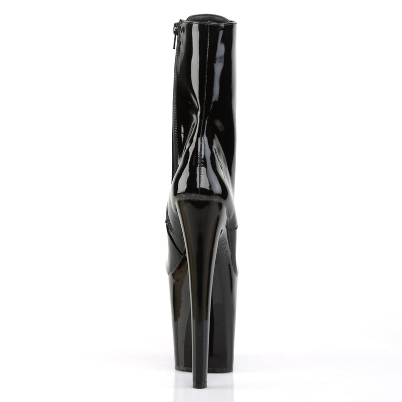 Pleaser XTREME-1020 Platform Ankle Boot (Black Patent/Black)