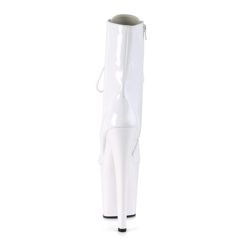 Pleaser XTREME-1020 Platform Ankle Boot (White Patent/White)