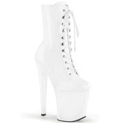 Pleaser XTREME-1020 Platform Ankle Boot (White Patent/White)