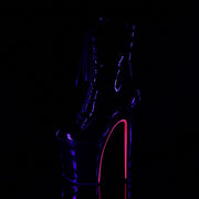 Pleaser XTREME-1020TT Platform Ankle Boot (Black Patent/Black-Neon Hot Pink)
