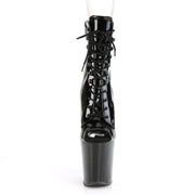 Pleaser XTREME-1021 Platform Ankle Boot (Black Patent/Black)