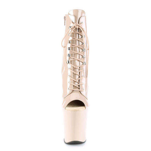Pleaser XTREME-1021 Platform Ankle Boot (Nude Patent/Nude)