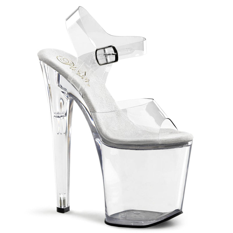 Pleaser XTREME-808 Platform Sandal (Clear/Clear)