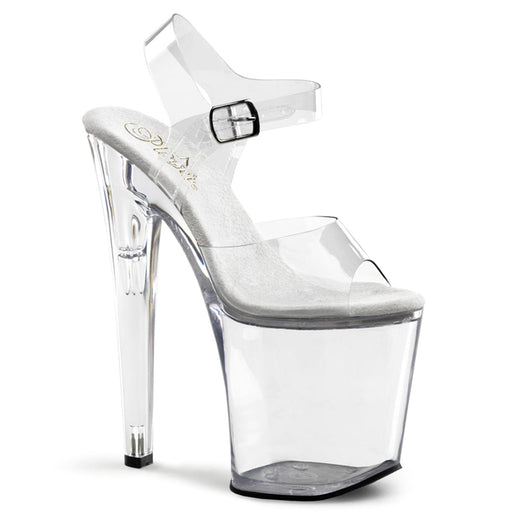 Pleaser XTREME-808 Platform Sandal (Clear/Clear)