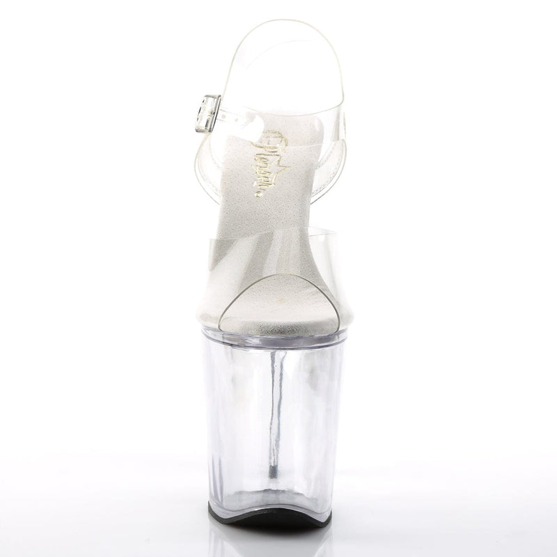 Pleaser XTREME-808 Platform Sandal (Clear/Clear)