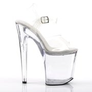 Pleaser XTREME-808 Platform Sandal (Clear/Clear)