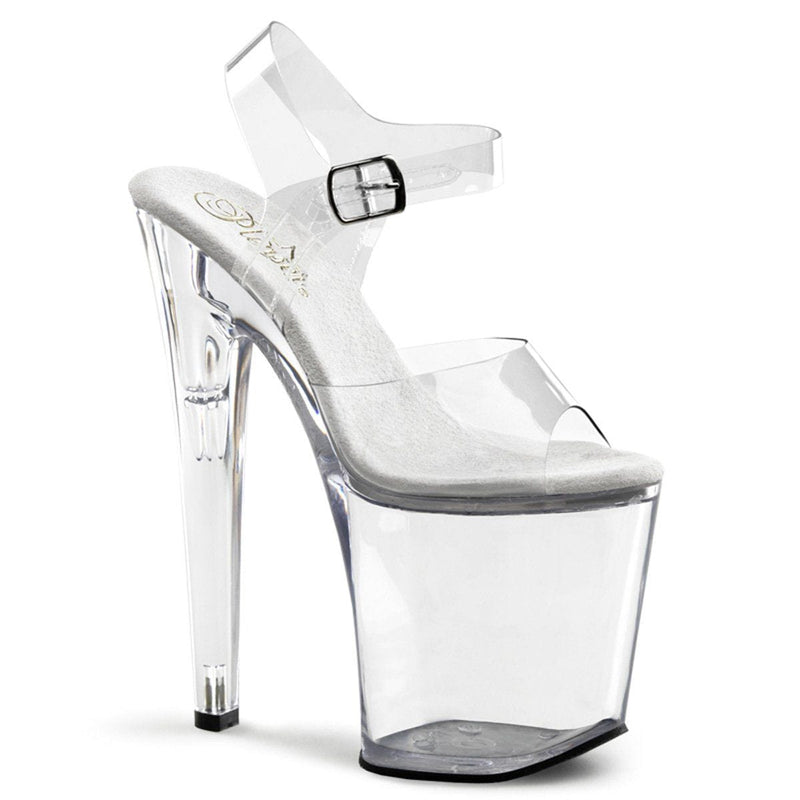 Pleaser XTREME-808 Platform Sandal (Clear/Clear)