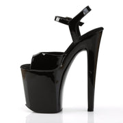 Pleaser XTREME-809 Platform Sandal (Black Patent/Black)