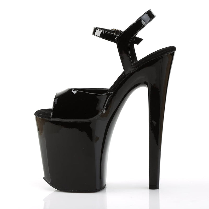 Pleaser XTREME-809 Platform Sandal (Black Patent/Black)