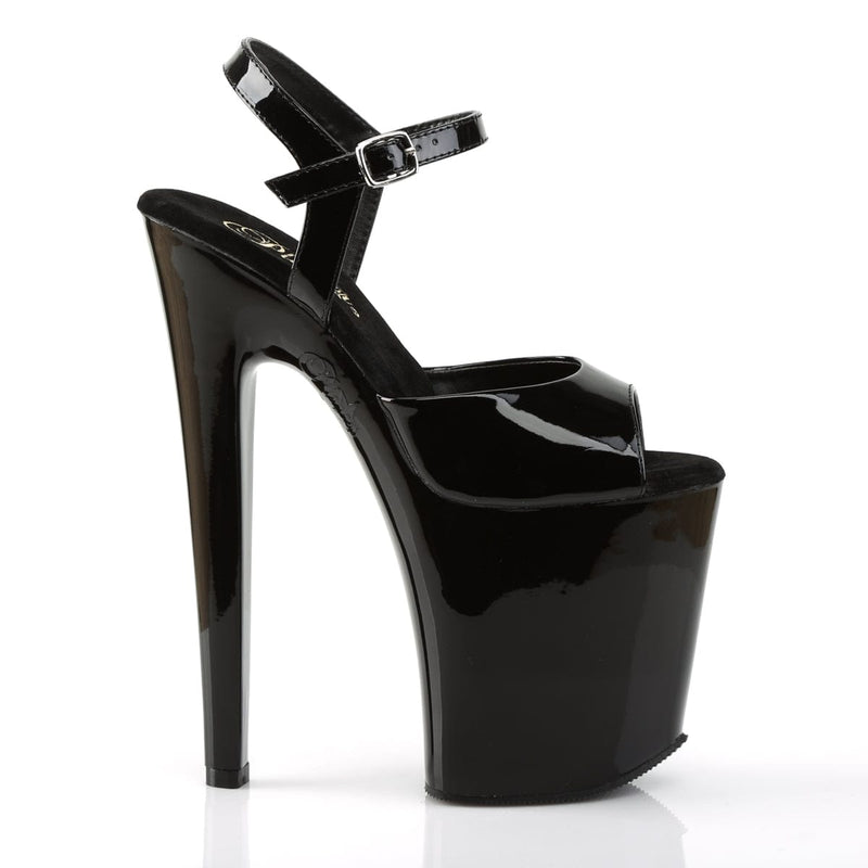 Pleaser XTREME-809 Platform Sandal (Black Patent/Black)