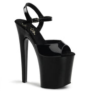 Pleaser XTREME-809 Platform Sandal (Black Patent/Black)