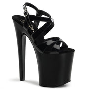 Pleaser XTREME-872 Platform Sandal (Black Patent/Black)