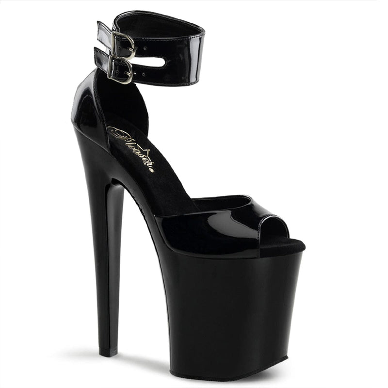 Pleaser XTREME-875 Platform Sandal (Black Patent/Black)