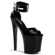 Pleaser XTREME-875 Platform Sandal (Black Patent/Black)