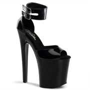Pleaser XTREME-875 Platform Sandal (Black Patent/Black)