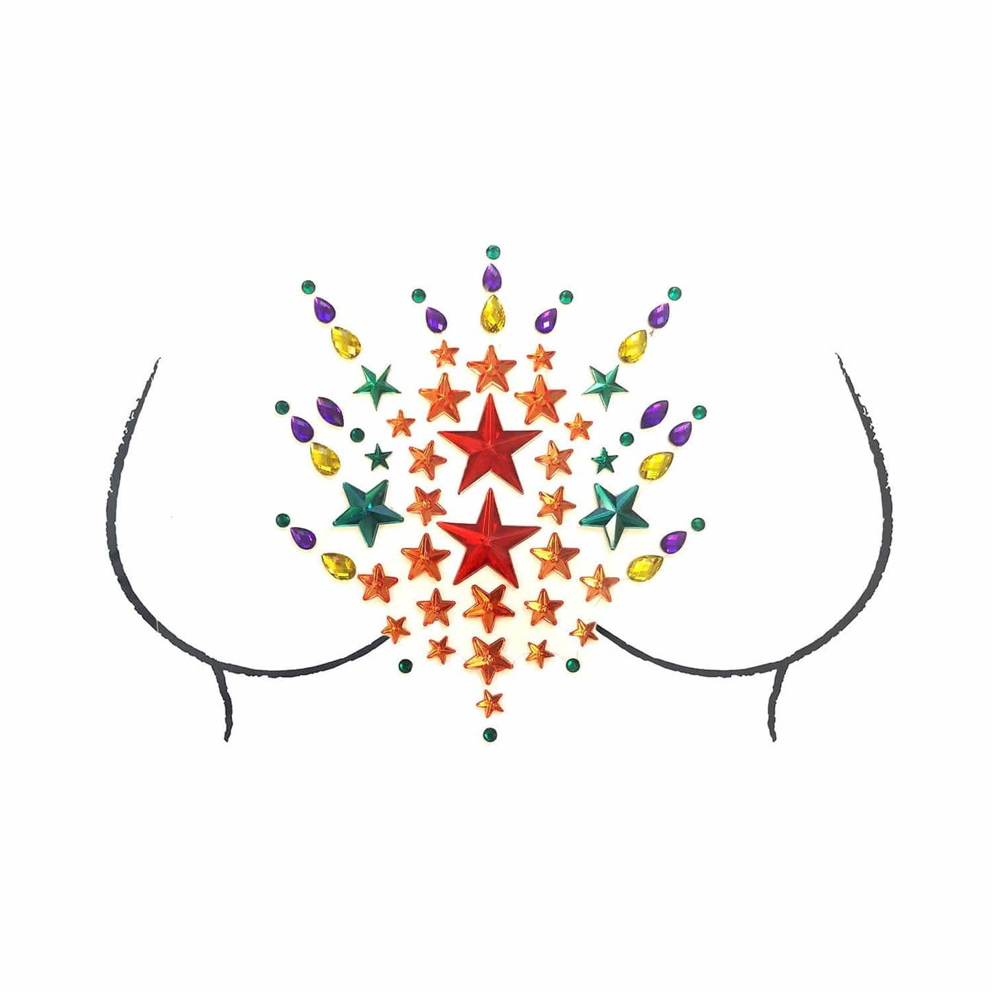 Pride Tribe Crystal Jewel BodiStix Body Sticker