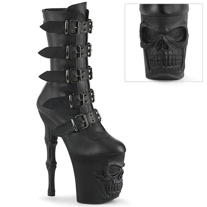 RAPTURE-1052BK Black Faux Leather/Black Matte