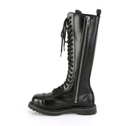 RIOT-20 Black Leather Knee Boot Demonia US Size (Unisex/Men's): 4