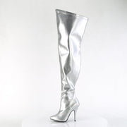SEDUCE-3000WC Silver Stretch Metallic Pu Pleaser US Size (Women's): 6
