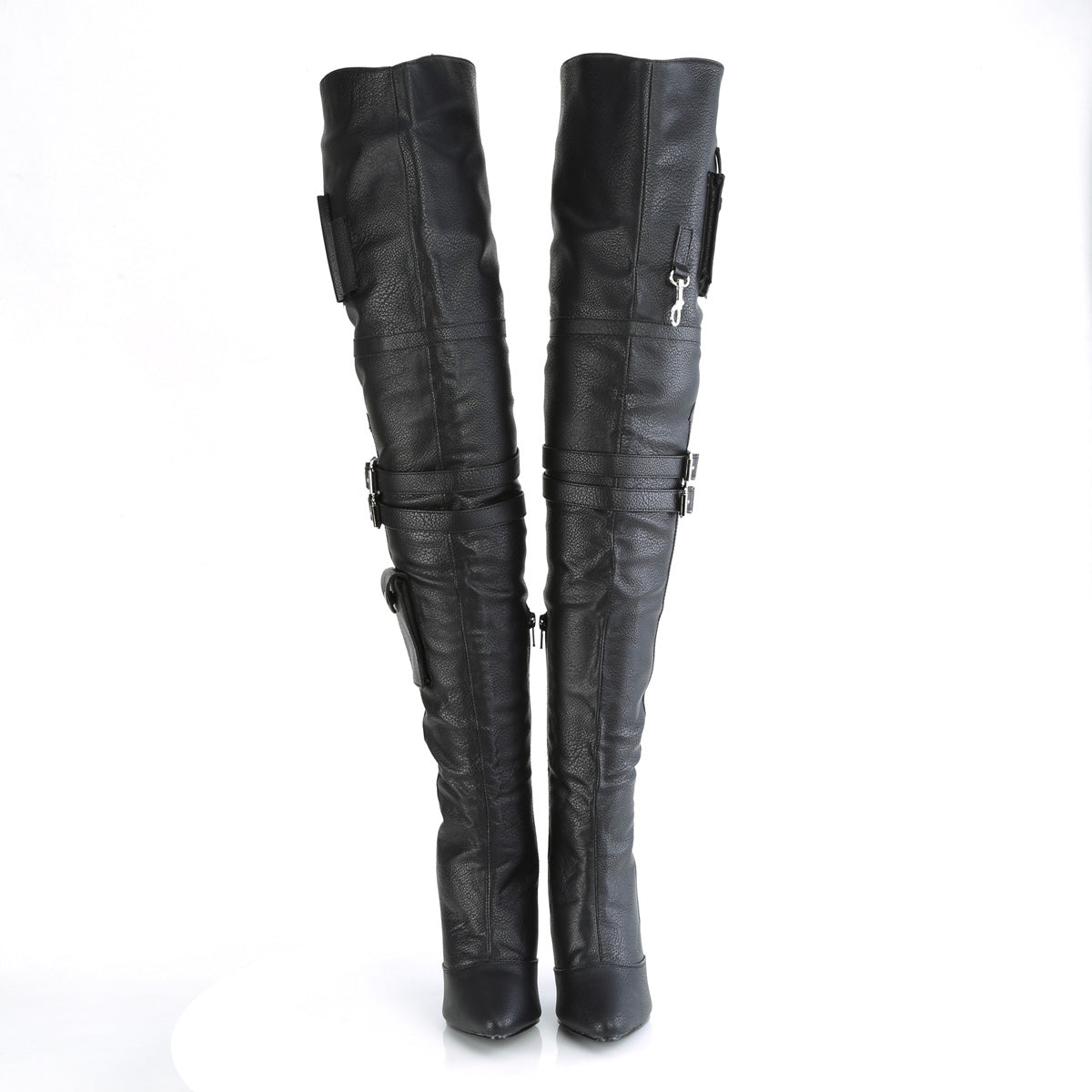 SEDUCE-3019 Black Faux Leather