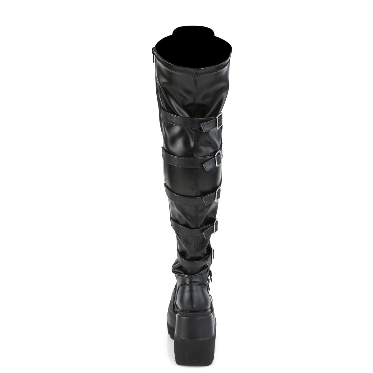 SHAKER-350 Black Veagn Leather-Stretch Demonia US Size (Women's): 5